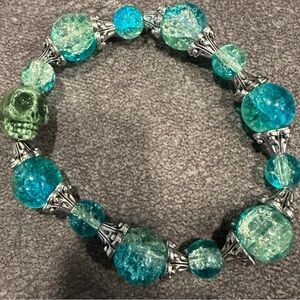 Silver and Green “Dead of Dead” Bracelet